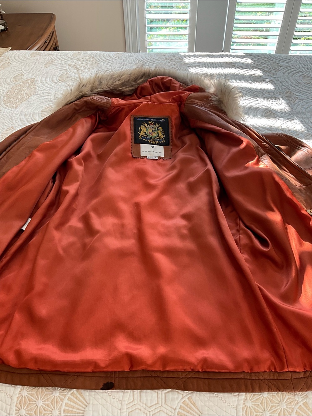 Vintage Leather Jacket by Saks - Picture 4 of 13
